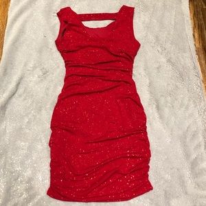 NWT ~ Sweet Storm Red Glitter Part Dress